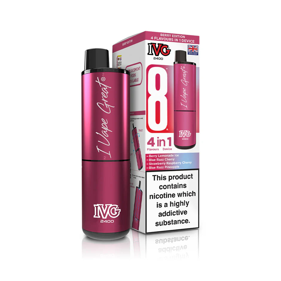 IVG 2400 Puffs Rechargeable Pod Vape Kit | Only £8.99 | Any 3 for £24