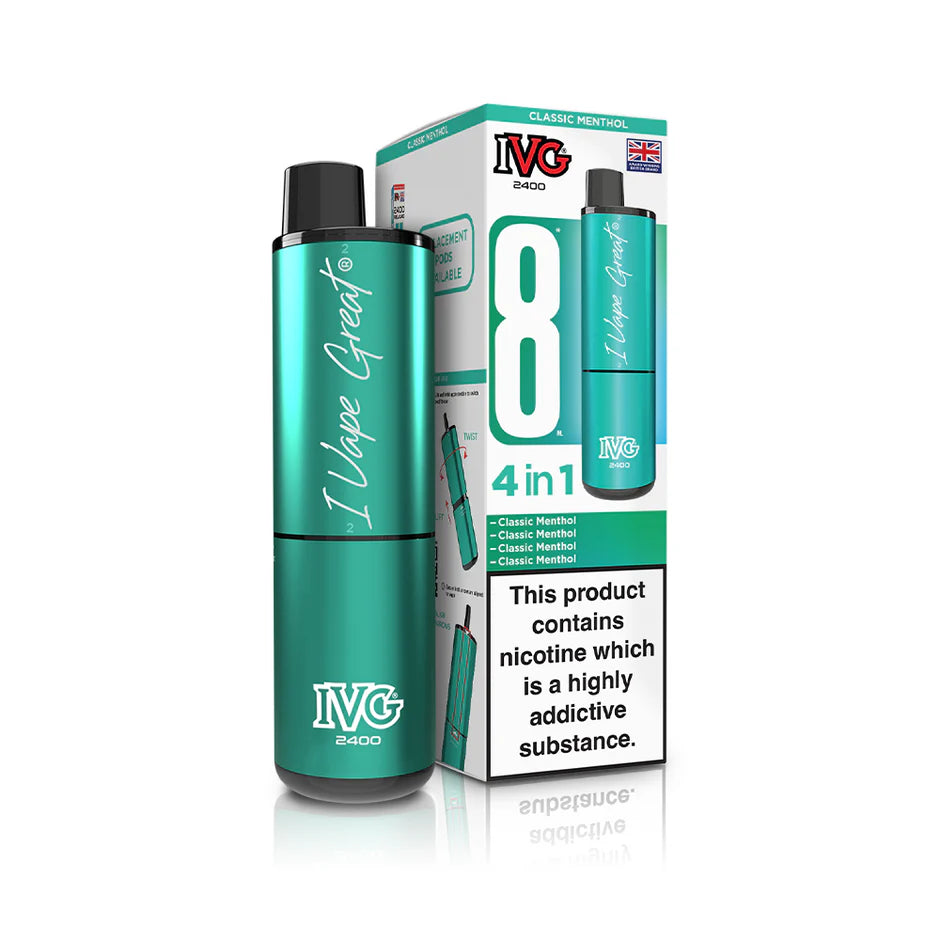 IVG 2400 Puffs Rechargeable Pod Vape Kit | Only £8.99 | Any 3 for £24