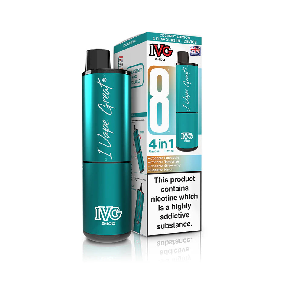 IVG 2400 Puffs Rechargeable Pod Vape Kit | Only £8.99 | Any 3 for £24