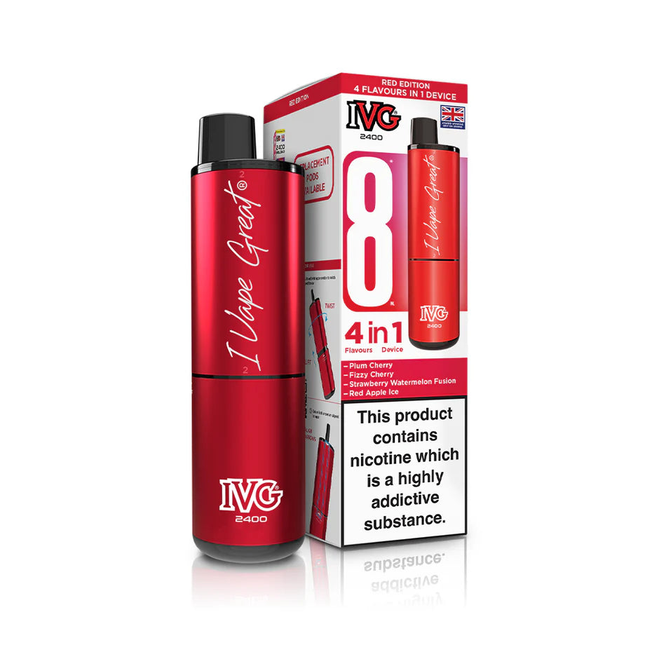 IVG 2400 Puffs Rechargeable Pod Vape Kit | Only £8.99 | Any 3 for £24