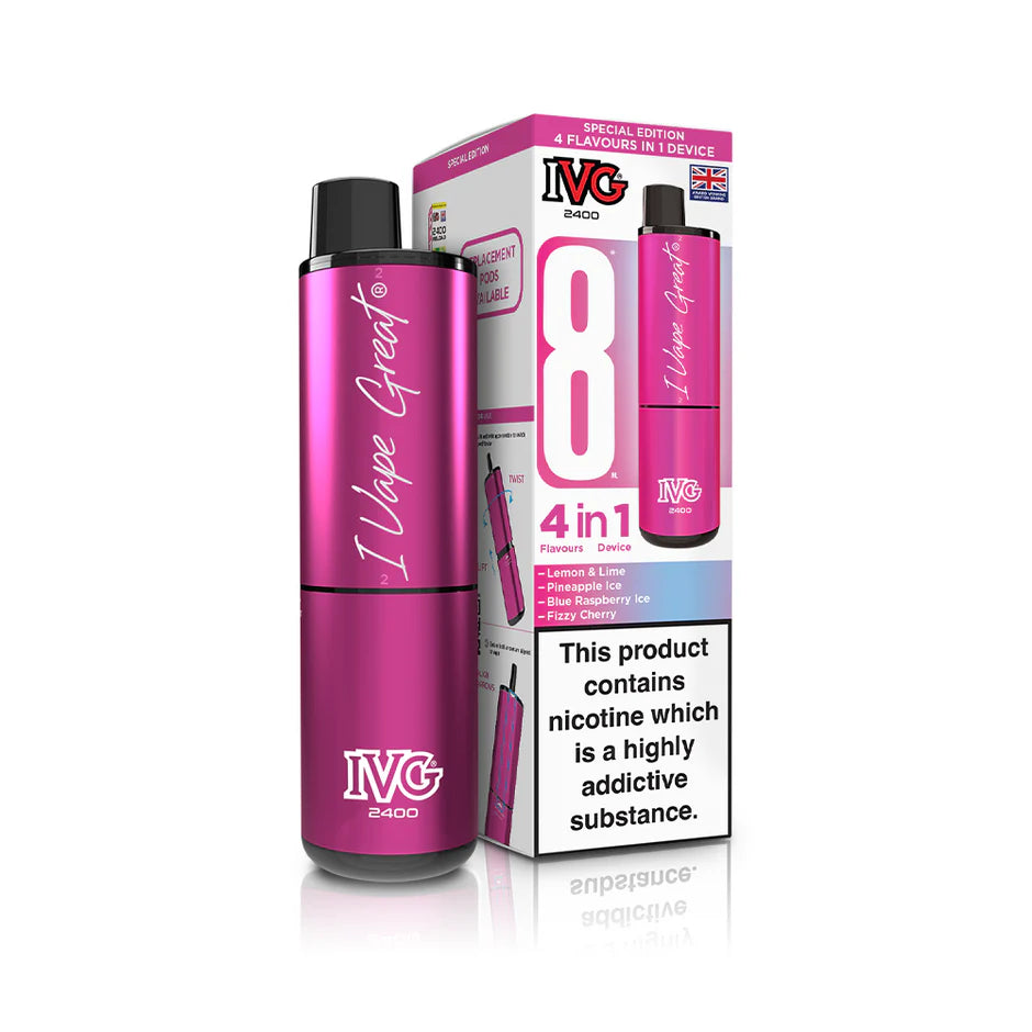 IVG 2400 Puffs Rechargeable Pod Vape Kit | Only £8.99 | Any 3 for £24
