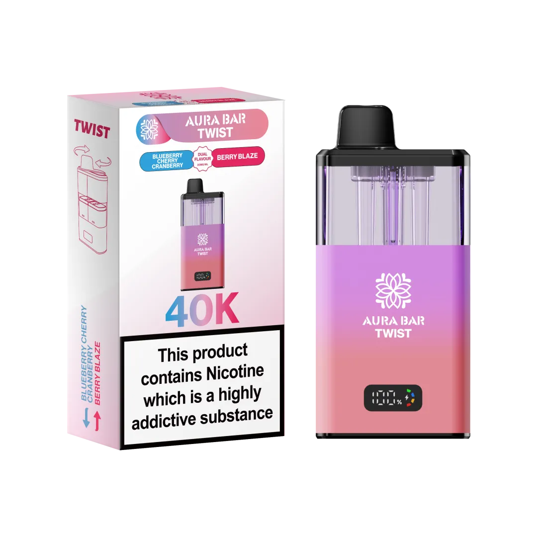 Aura Bar Twist 40K Puffs Prefilled Pod Kit | Only £10.99 | Any 3 for £30