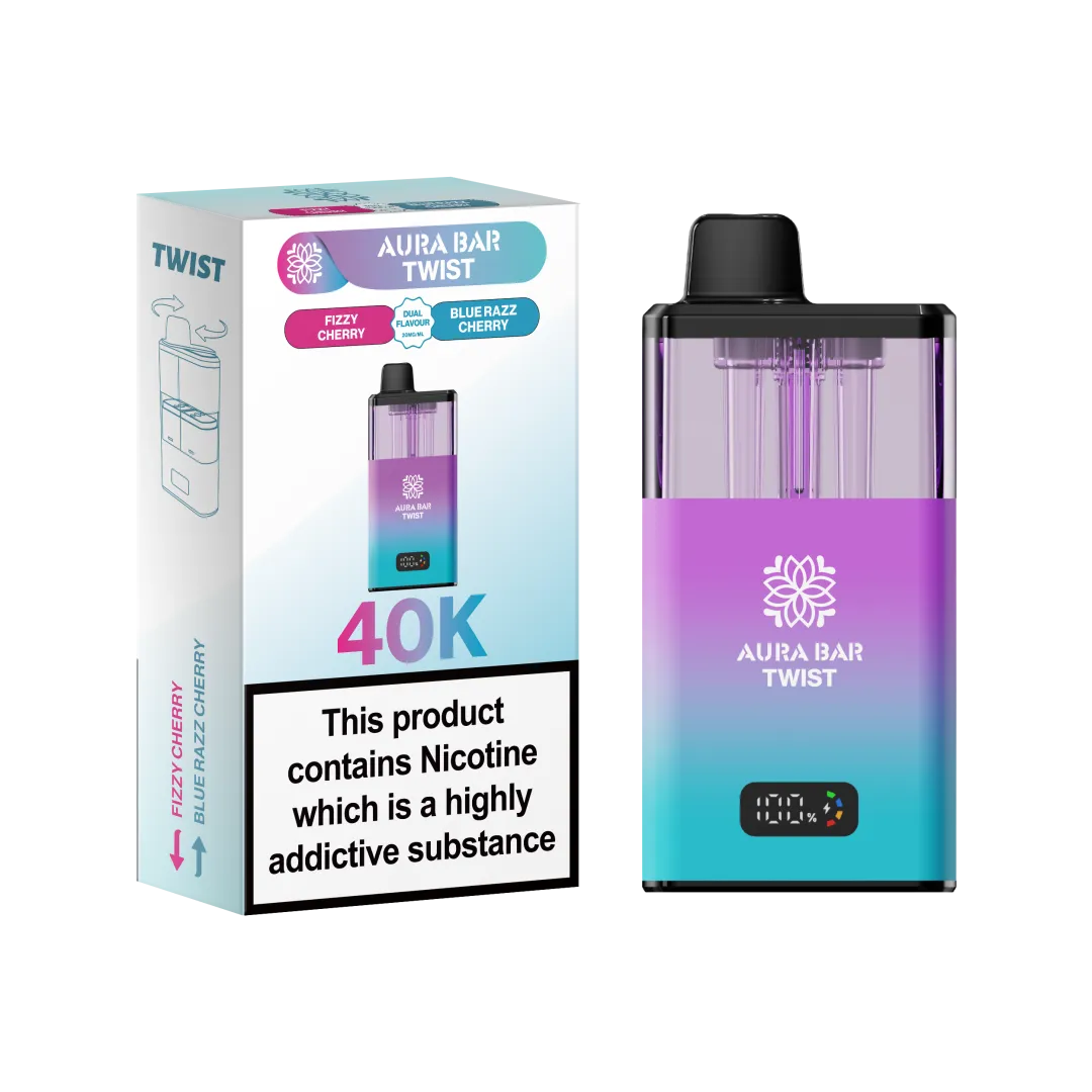 Aura Bar Twist 40K Puffs Prefilled Pod Kit | Only £10.99 | Any 3 for £30