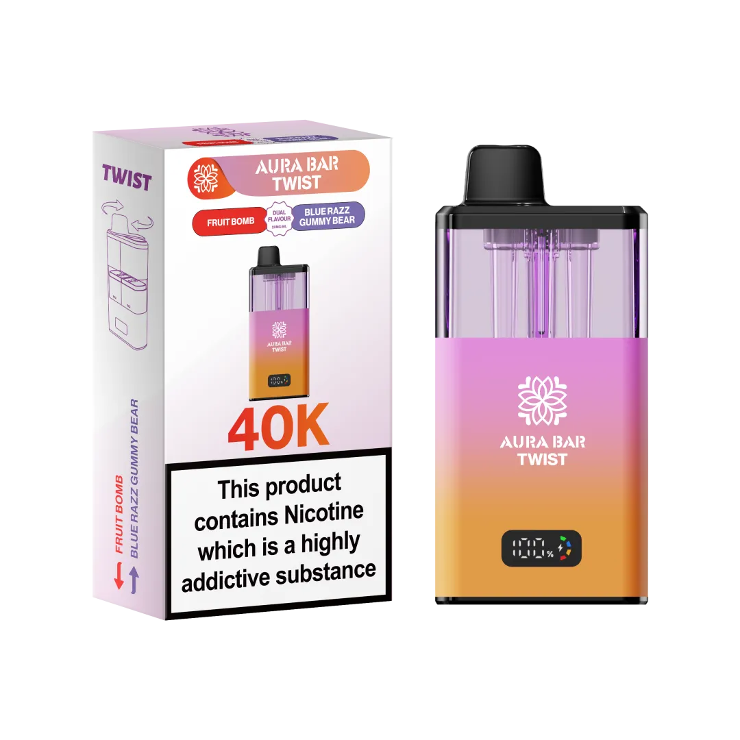 Aura Bar Twist 40K Puffs Prefilled Pod Kit | Only £10.99 | Any 3 for £30