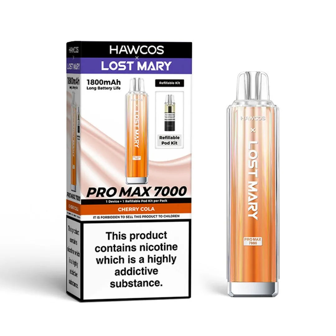Hawcos x Lost Mary Pro Max 7000 Refillable Pod Kit | Only £8.99 | Any 3 for £24