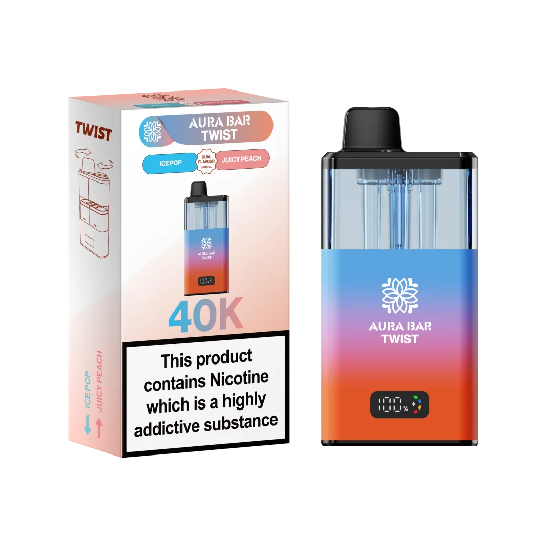 Aura Bar Twist 40K Puffs Prefilled Pod Kit | Only £10.99 | Any 3 for £30