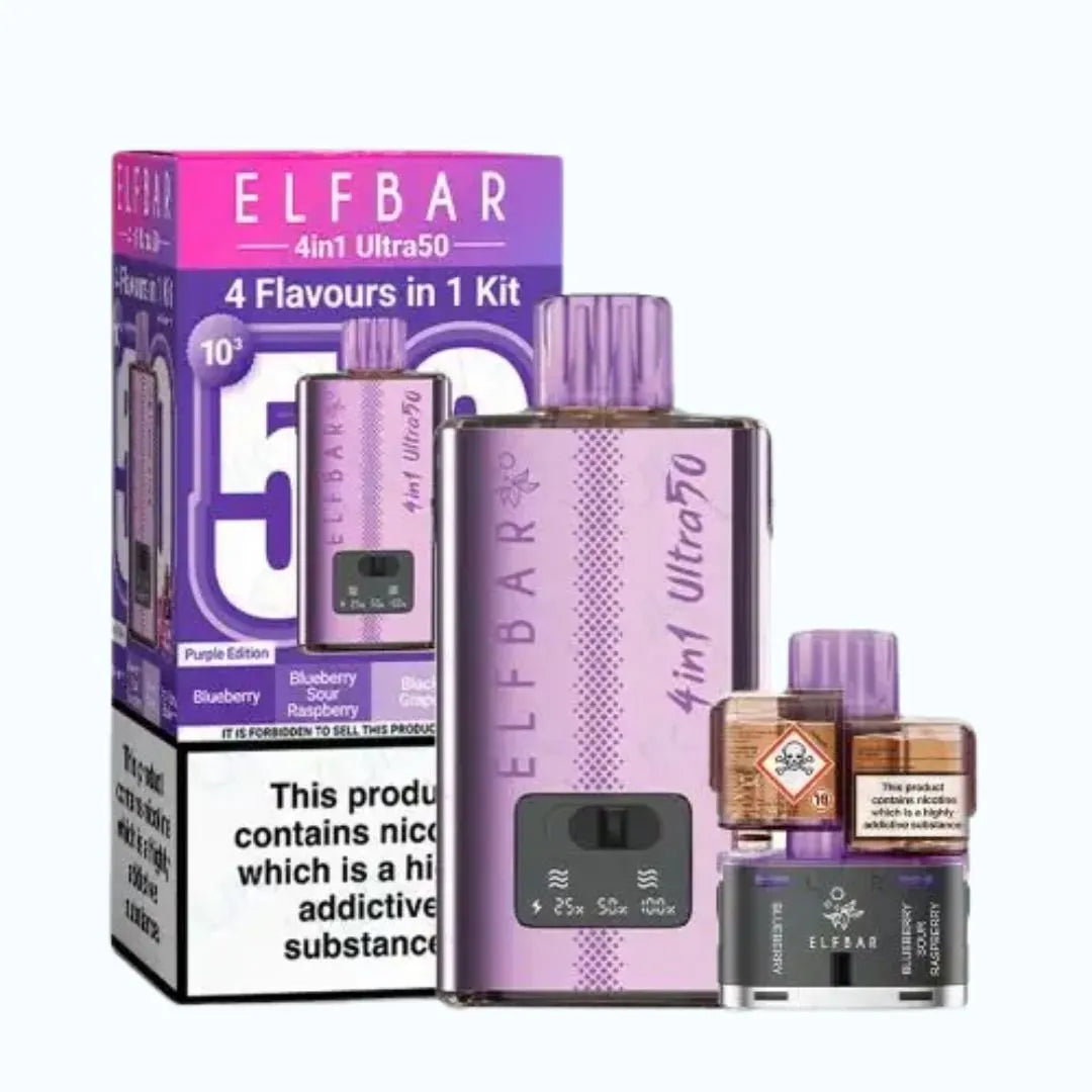 Elf Bar 4in1 Ultra 50K Puffs Prefilled Pod Kit | £12.99 | Any 3 for £35
