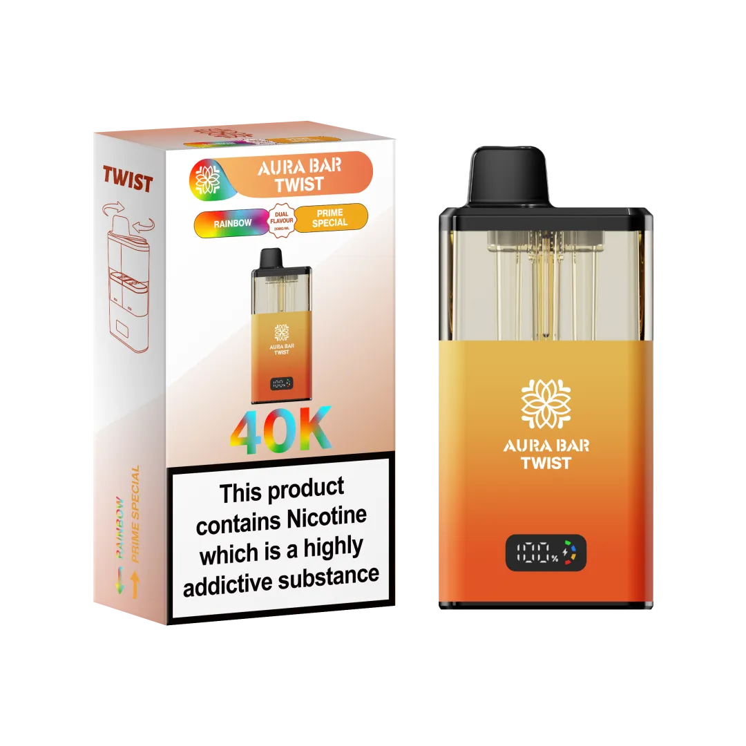Aura Bar Twist 40K Puffs Prefilled Pod Kit | Only £10.99 | Any 3 for £30