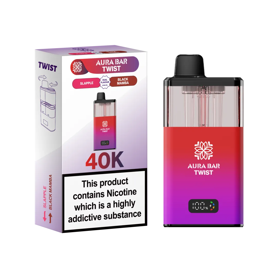Aura Bar Twist 40K Puffs Prefilled Pod Kit | Only £10.99 | Any 3 for £30