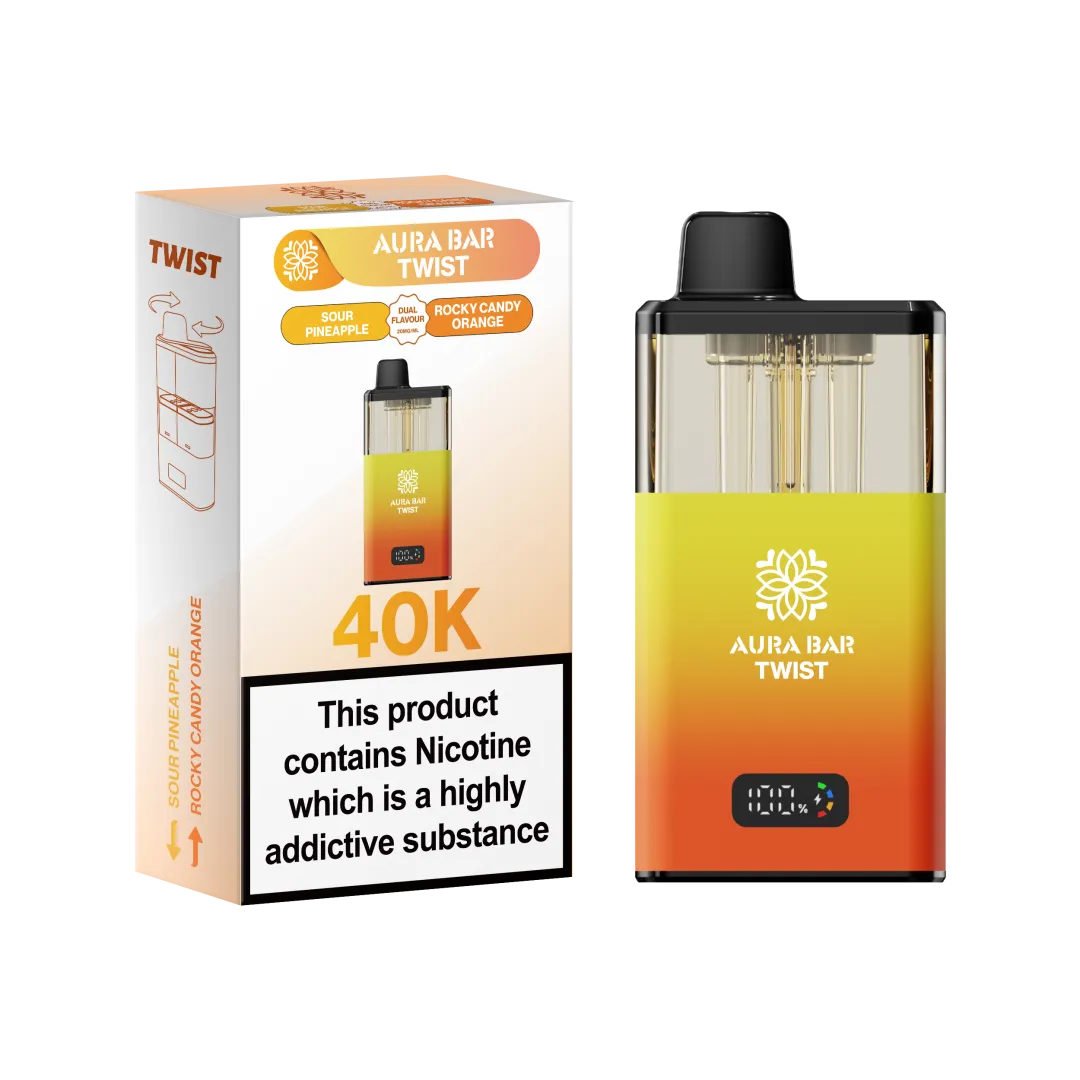 Aura Bar Twist 40K Puffs Prefilled Pod Kit | Only £10.99 | Any 3 for £30