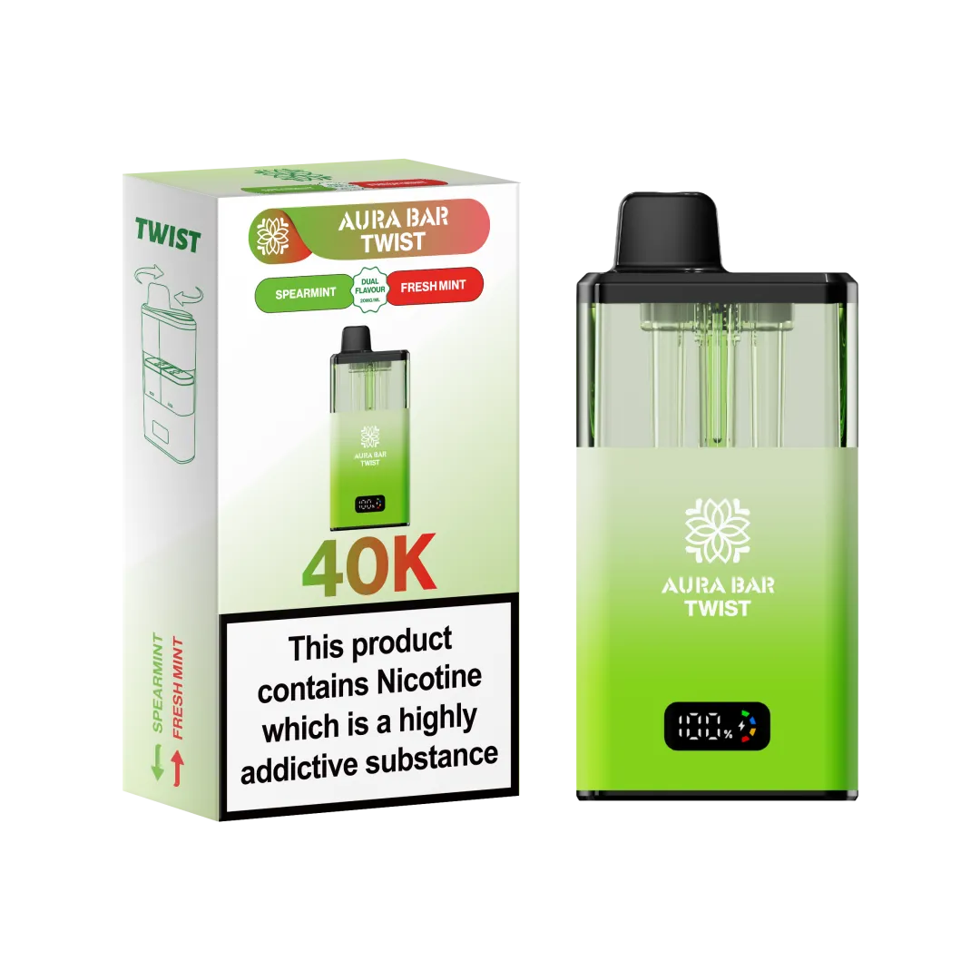 Aura Bar Twist 40K Puffs Prefilled Pod Kit | Only £10.99 | Any 3 for £30
